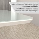 Ver imagem 4 de Mesa para Sala de Jantar Retangular 120x90cm MDF com Vidro Pérola Branco/Preto Fosco/Off White