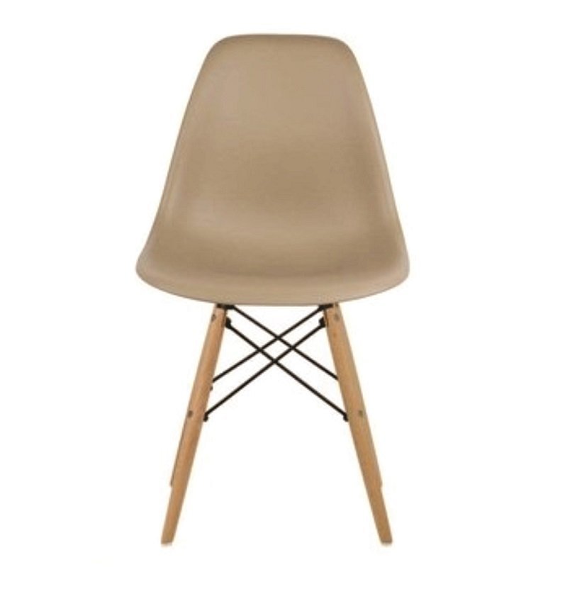 Kit 4 Cadeiras Charles Eames Eiffel Wood Design Bege - 2