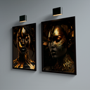 Ver imagem 1 de Quadro Dupla Negras Golden -- BR ARTES