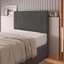 Ver imagem 2 de Cabeceira Cama Box Casal Queen Size Ivana 160cm Linho Cinza