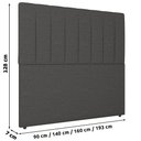 Ver imagem 3 de Cabeceira Cama Box Casal Queen Size Ivana 160cm Linho Cinza