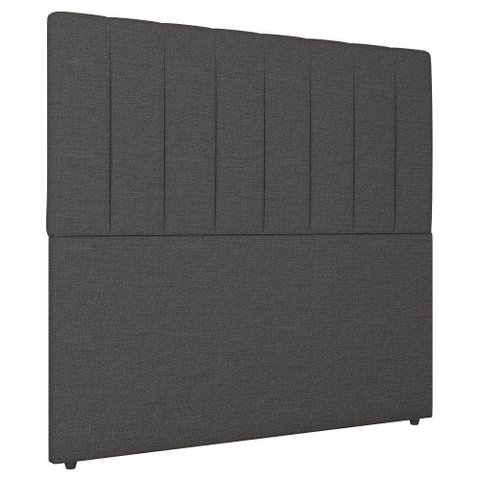 Cabeceira Cama Box Casal Queen Size Ivana 160cm Linho Cinza