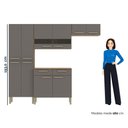 Ver imagem 4 de Cozinha (com Balcão) 8 Portas 2 Portas de Vidro 2 Gavetas Nala Plus Freijo/gris - Ssx Multicoisas