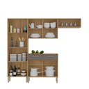 Ver imagem 2 de Cozinha (com Balcão) 8 Portas 2 Portas de Vidro 2 Gavetas Nala Plus Freijo/gris - Ssx Multicoisas