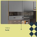 Ver mais imagens de Cozinha (com Balcão) 8 Portas 2 Portas de Vidro 2 Gavetas Nala Plus Freijo/gris - Ssx Multicoisas