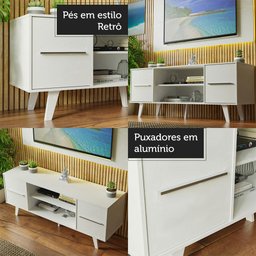 Rack Madesa Copenhagen e Painel para Tv até 55 Polegadas - 11 Rack Madesa Copenhagen e Painel para Tv até 55 Polegadas - 11