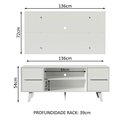 Ver imagem 4 de Rack Madesa Copenhagen e Painel para Tv até 55 Polegadas