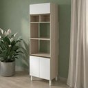 Ver imagem 2 de Torre Quente para Forno e Microondas MDF 70x237 cm Kali 166851 Bianco Toq Branco Nicioli
