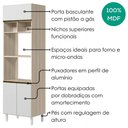 Ver imagem 4 de Torre Quente para Forno e Microondas MDF 70x237 cm Kali 166851 Bianco Toq Branco Nicioli