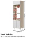 Ver imagem 3 de Torre Quente para Forno e Microondas MDF 70x237 cm Kali 166851 Bianco Toq Branco Nicioli