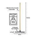 Ver imagem 3 de Ancinho 14 Dentes Aço Carbono Cabo Madeira pra Limpeza 125cm Minasul