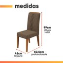 Ver imagem 4 de Conjunto Sala de Jantar Mesa Tampo em Vidro 1,60m Maria 6 Cadeiras Tati