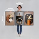 Ver imagem 3 de Quadro Decorativo Geométrico Abstrato 3 Telas 60x90 para Sala Quarto Escritório