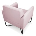 Ver imagem 7 de Poltrona Marisa Suede Base X Industrial Preta Rosa Bebê