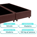 Ver imagem 4 de Cama Box Casal Blindado Nature Marrom 138x188