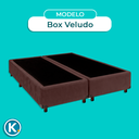 Ver imagem 2 de Cama Box Casal Blindado Nature Marrom 138x188