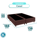 Ver imagem 3 de Cama Box Casal Blindado Nature Marrom 138x188