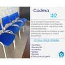 Ver imagem 7 de Kit 10 Cadeiras Iso para Escola Escritório Comércio Azul Base Branca
