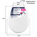 Ver imagem 2 de Assento Tampa Vaso Sanitário Oval Almofadado + Lixeira 6l com Tampa + Escova Sanitária com Suporte