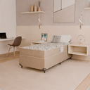 Ver imagem 6 de Cama Box Base Solteiro + Colchão D33 Bege 17x88x188cm- e-Shop Casa