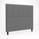 Ver imagem 6 de Cabeceira Classic Casal 140cm para Quarto Cama Decorativa Moderna Elegante Suede Cinza