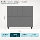 Ver imagem 4 de Cabeceira Classic Casal 140cm para Quarto Cama Decorativa Moderna Elegante Suede Cinza