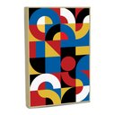 Ver imagem 1 de Quadro Decorativo Formas Geométricas Bauhaus com Moldura Filete