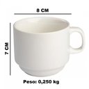 Ver imagem 5 de Jogo de Xicara de Cha Empilhavel 200 Ml Porcelana Branca