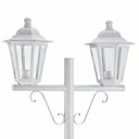 Ver imagem 6 de Poste de Jardim Duplo Externo Colonial Branco 1,61m Alumínio E27 Lente Transparente Grega Dital