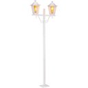 Ver imagem 5 de Poste de Jardim Duplo Externo Colonial Branco 1,61m Alumínio E27 Lente Transparente Grega Dital