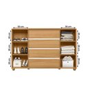 Ver imagem 4 de Cômoda Quarto Evidenza com 4 Gavetas e 2 Portas de Correr Carvalho/Off White