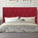 Ver imagem 1 de Cabeceira Estofada Istambul Capitonê 195cm King Size Box Quarto Corino Vermelho - Gat Magazine