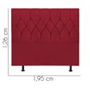 Ver imagem 3 de Cabeceira Estofada Istambul Capitonê 195cm King Size Box Quarto Corino Vermelho - Gat Magazine