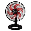 Ver imagem 1 de Ventilador Mesa Lorena Preto Oscilante 220v Pás Vermelha