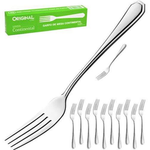 Garfo de Sobremesa Continental Kit com 12 Und - 2