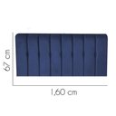 Ver imagem 2 de Painel Estofada Kiara 160cm Queen Size Box Quarto Suede Azul Marinho - Ahazzo Móveis