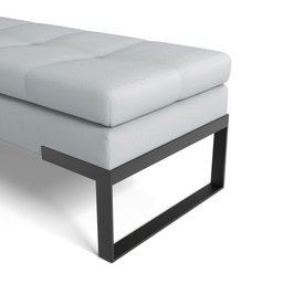Recamier Verner Estilo Industrial - Cinza/preto Fosco - 120cm - Casore - 4