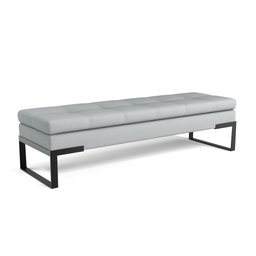 Recamier Verner Estilo Industrial - Cinza/preto Fosco - 120cm - Casore - 2