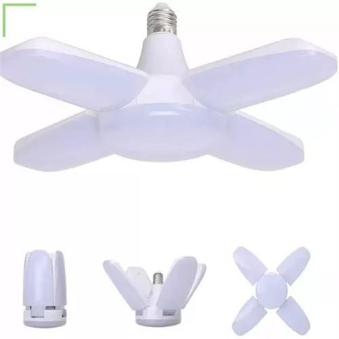 Lâmpada Quatro 4 Pás Dobrável Ajustável 28w Potente