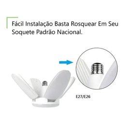 Lâmpada Quatro 4 Pás Dobrável Ajustável 28w Potente - 3
