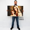 Ver imagem 2 de Quadro Decorativo Virgem Maria e o Menino Jesus em Moldura Caixa TaColado Moldura Caixa 3cm Madeira