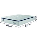 Ver imagem 4 de Cama Box Baú Casal King Colchão Molas Ensacadas com Pillow Sevilha 193x203x74cm Branco/cinza