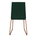 Ver imagem 4 de Kit 3 Cadeiras de Jantar Estofada Lille Base Bronze Veludo Verde - Montanaris Decor