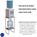 Ver imagem 2 de Suporte Bebedouro Galão Água Tampo de Mdf Metalon Reforçado Branco Estilo Industrial Cozinha Escrito