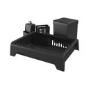 Ver imagem 1 de Kit Cozinha Smile Escorredor de Louças Dispenser Porta Talher e Lixeira de Bancada Stolf Preto
