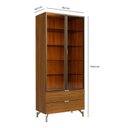 Ver imagem 3 de Cristaleira 2 Portas com LED Vidro Reflecta Atria 100% MDF Canella