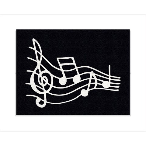 Tapete Capacho Notas Musicais