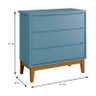 Berço Americano e Cômoda Gaveteiro New Classic Azul com Pés Madeira e Colchão Gazin – Reller - 4