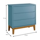 Ver imagem 4 de Berço Americano e Cômoda Gaveteiro New Classic Azul com Pés Madeira e Colchão Gazin – Reller