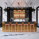 Ver imagem 6 de Kit 5 Banquetas Alta Banco para Balcão Junco Preto Àrea Gourmet Ilha Bancada bares Churrasqueira